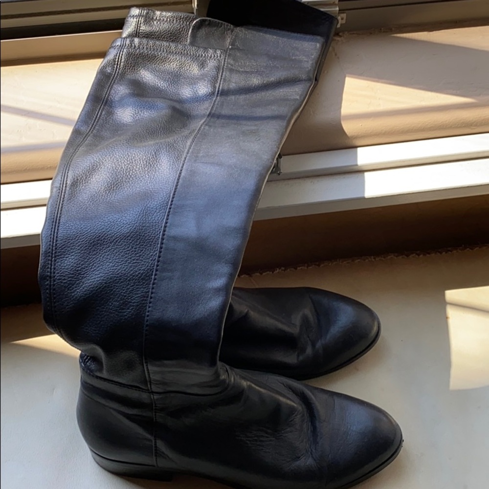 Black Leather over-the-knee Michael Kors Boots